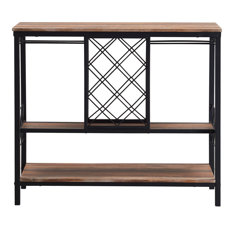 17 Stories Barret 7 Bottle Floor Wine Bottle & Glass Rack & Reviews